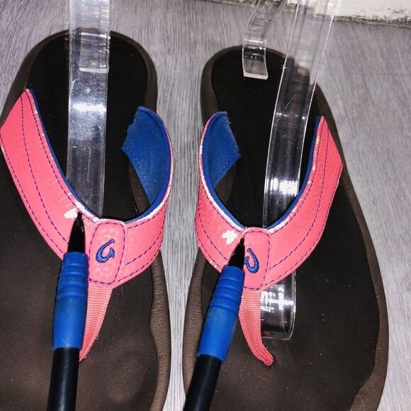 OluKai Punua Kia'i Beach Sandals Women's Size 8 Flip Flop Thongs Pink *FLAWS - Picture 10 of 15